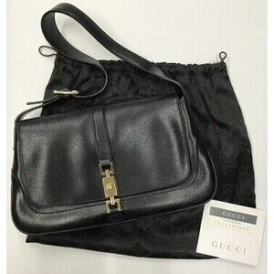 GUCCI Jackie semi shoulder bag black